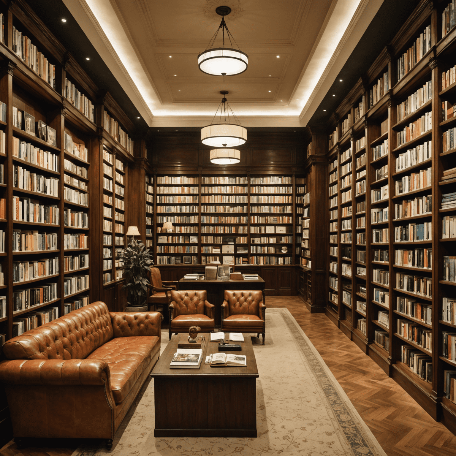 Imagem da Livraria Curitiba, mostrando um espaço acolhedor para encontros com autores